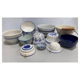 Blue & White Stoneware Bowls