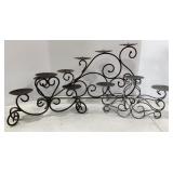 Wrought iron & black Pillar candle holders