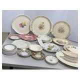 Vtg China Platters, Plates & Saucers