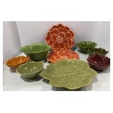 Leaf Pattern Plates & Bowls