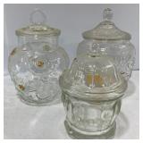 Vtg Glass Canisters