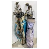 Vtg Golf Clubs & Bags