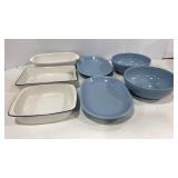 Gibson Stoneware Serving Bowls & Plates
