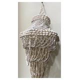 Vtg Seashell Cowrie Puka Shell Chandelier
