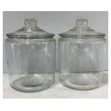 Vtg Glass Jars with Lids