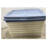 (6) Rubbermaid Under Bed Totes with Lids