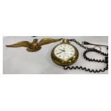Vtg United Clock (working) & Sexton Cast Al.