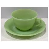 Jadeite Alice cup & saucer
