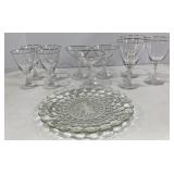 Fostoria Silver Rim Stemware & Plate