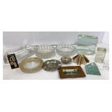 MCM Ashtrays, Alabaster & Glass Knickknacks