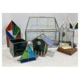 Leaded Glass Table Top Greenhouse