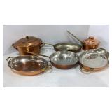 Brass Handled Copper Coated Cookware