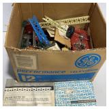Box of Erector Building Pieces