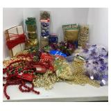 Christmas Garland, Ribbon & plastic Balls