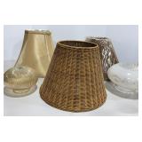 Wicker Lamp Shades & Glass Light Fixture Globes