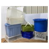 Plastic Crates, Beverage Tub & Totes w/out Lids