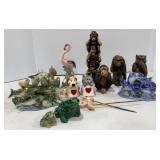 Carved Rock Monkeys, Porcelain Dolphins