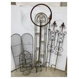 Cast Metal Plant & Candle Holders