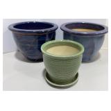 Glazed Pottery Planters 5.5x5 & 4x4