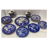 Antique Blue Willow Dinnerware Made in Japan