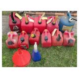 Small Plastic Gas Containers and Funnels