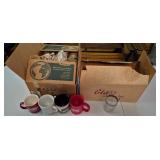 18 Specialty Mugs & Eight 12 Oz Glasses