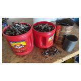 Coffee Containers of Nuts & Bolts/Washers