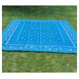 Large Reversible Plastic Straw Outdoor Rug