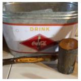 Galvanized Coke Tin/Wooden  Hammer