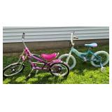 Two Girl Child Bicycles, Schwinn, Huffy