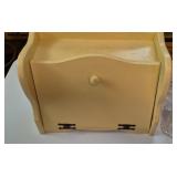 Vintage Yellow Wooden Bread Box / Shelf