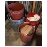 Bucket of Bricks/ Galvanized Bucket