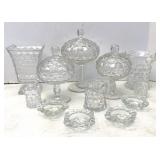 Fostoria American Covered Candy, Ashtrays & Vases