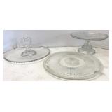 Candle wick Serving Tray & Cake Plates