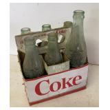 Vtg Embossed Coca-Cola Bottles