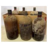 (6) Amber 4L Solvent Bottles