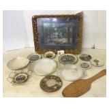 Fire King? Lids, Collector Plates