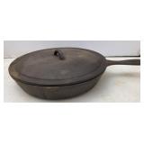 Vtg No. 7 SK Cast Iron Skillet with Lid