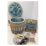 Vtg Singer Sewing Baskets & Notions