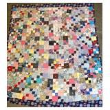 Antique Patch Work Tied Quilt 75x64