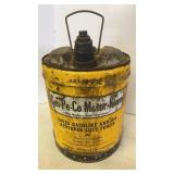 Vtg Metal Motor Klenz 5-gal Oil Can
