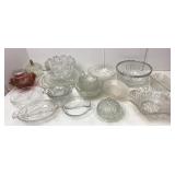 Clear Glass Serving Bowls & Divided Dishes