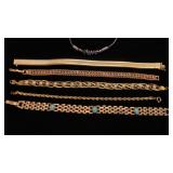 Gold tone bracelets