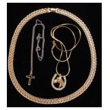 Gold tone necklaces