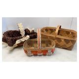 Wide Reed Fruit Baskets