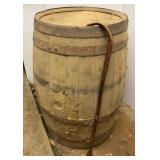 Antique Whiskey Barrel & Cane