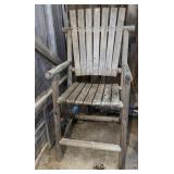 Tall Pine Wood Chair