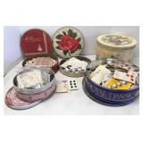 Vtg & Modern Tins of Sewing Notions
