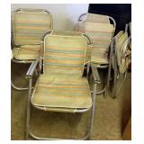 (4) Aluminum Frame Patio Chairs