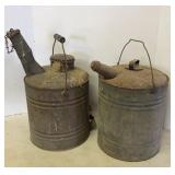 Vtg Galvanized Water/Fuel Cans